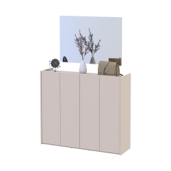 Hallway Doros Kassel with mirror Cashmere 4 chipboard 128x40x110 (42005507)
